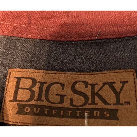 Big Sky Outfitters Shirt Men’s Size XL Gray Long Sleeve Button Up Cotton NEW - Picture 5 of 8